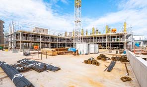 Rohbauarbeiten eines Wohnungsbauprojekts in Trier 
